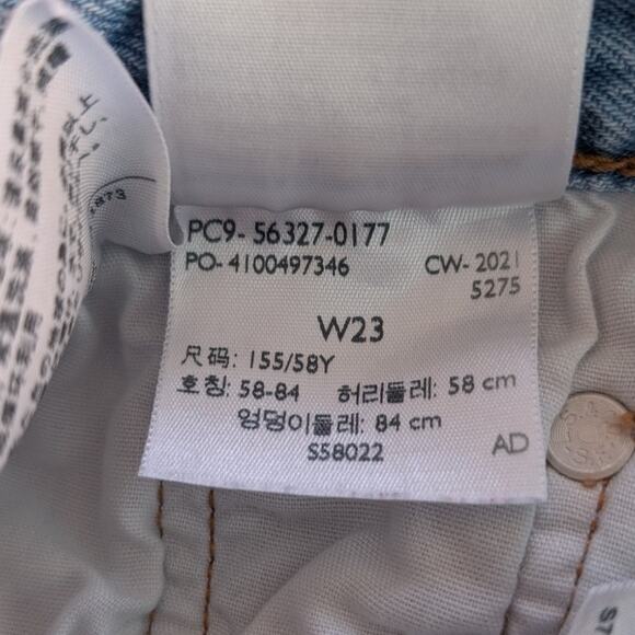 Levi's 501 Denim Shorts Distressed size 23 - Picture 5 of 5